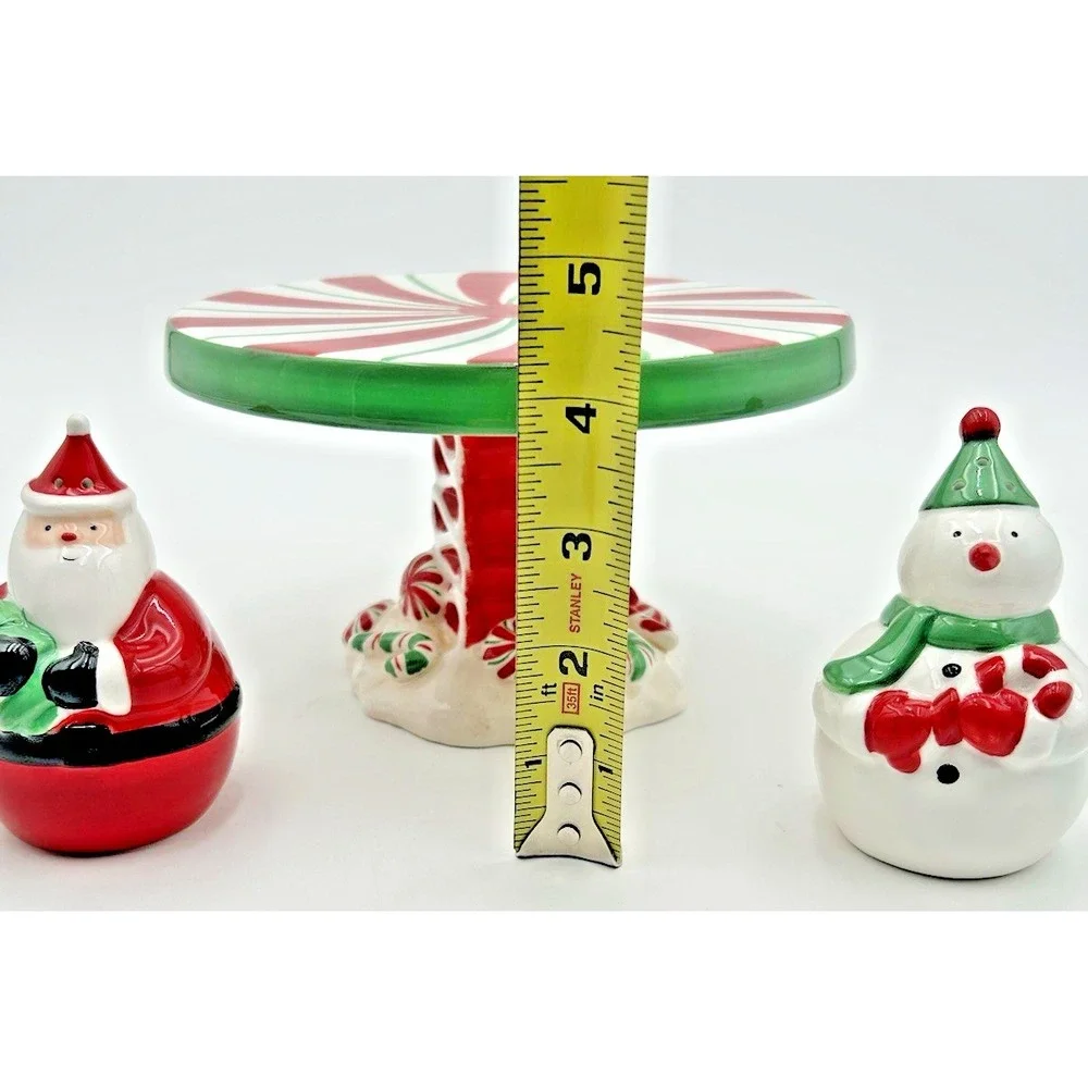St. Nicholas Square Candy Greetings Collection Pedestal Cake Stand Christmas